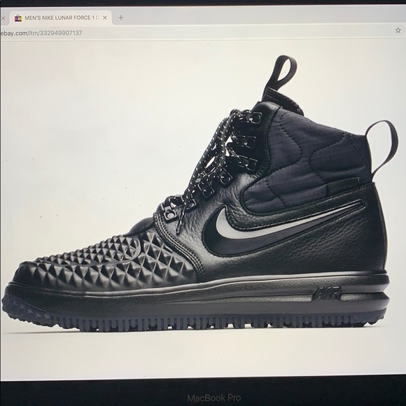 nike lunar force 1 duckboot triple black